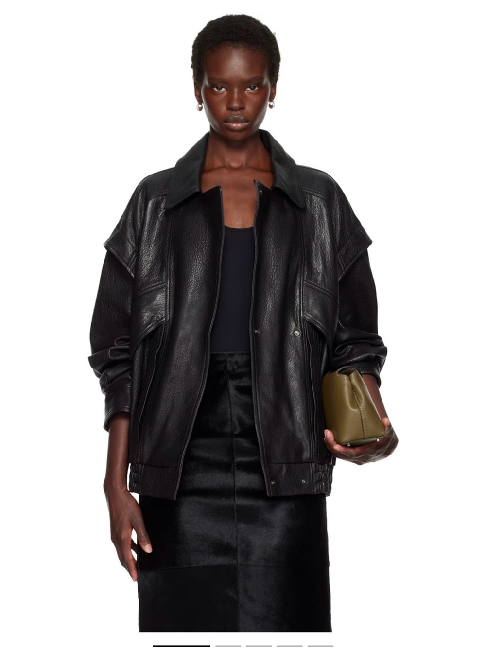 Nour Hammour Micah Leather Jacket BNWT in Black XS - Picture 3 of 16